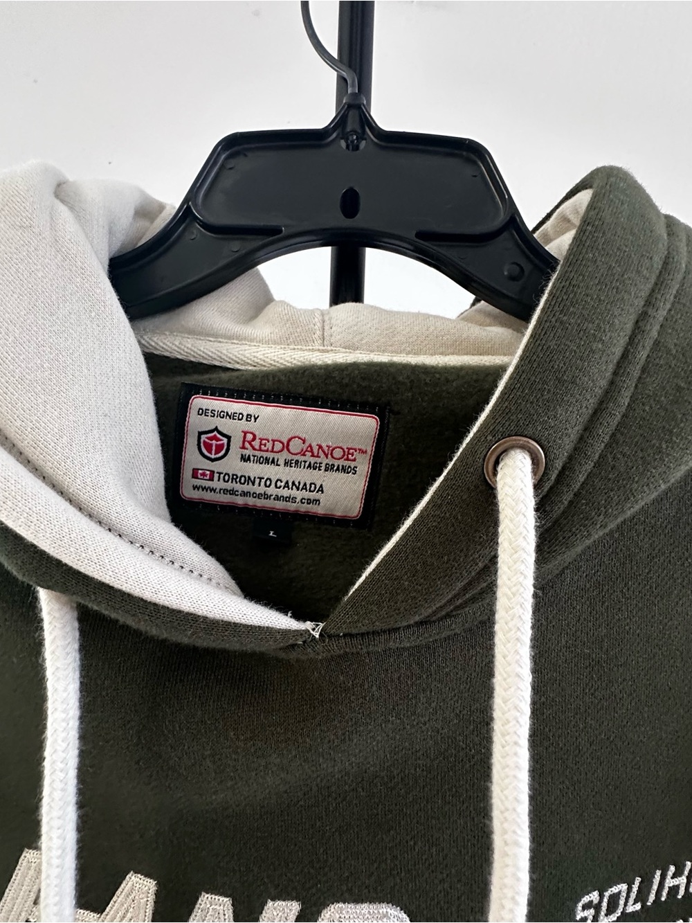 Red Canoe x Land Rover Heritage Pullover Hoodie Bronze Green Large NWT - Picture 9 of 13